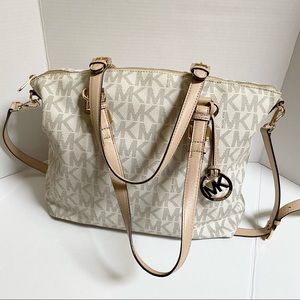Michael Kors MK White Tote Bag